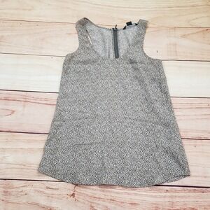 Armani Exchange Blouse Women Medium Brown Tank Top Sleeveless Animal Print Sheer
